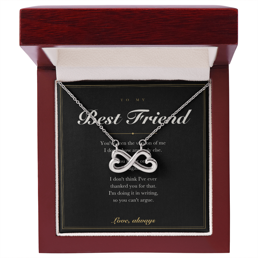 To My Best Friend — Endless Love Necklace with Message Card