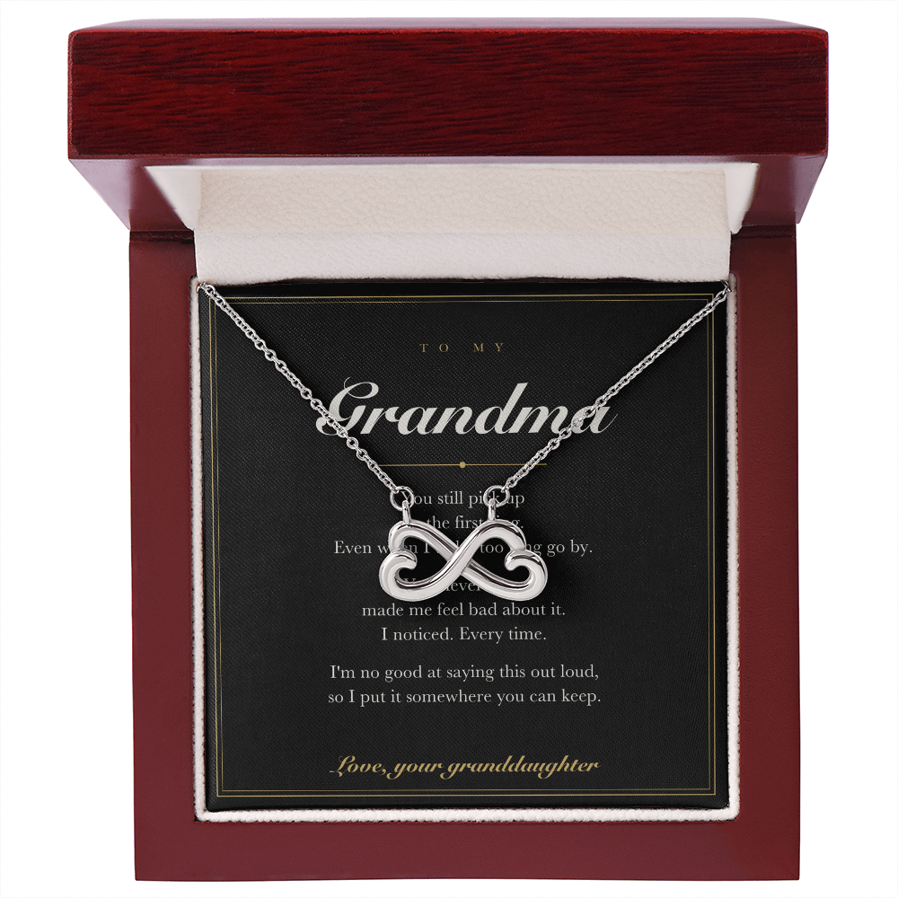 To My Grandma — Endless Love Necklace with Message Card from Your Granddaughter