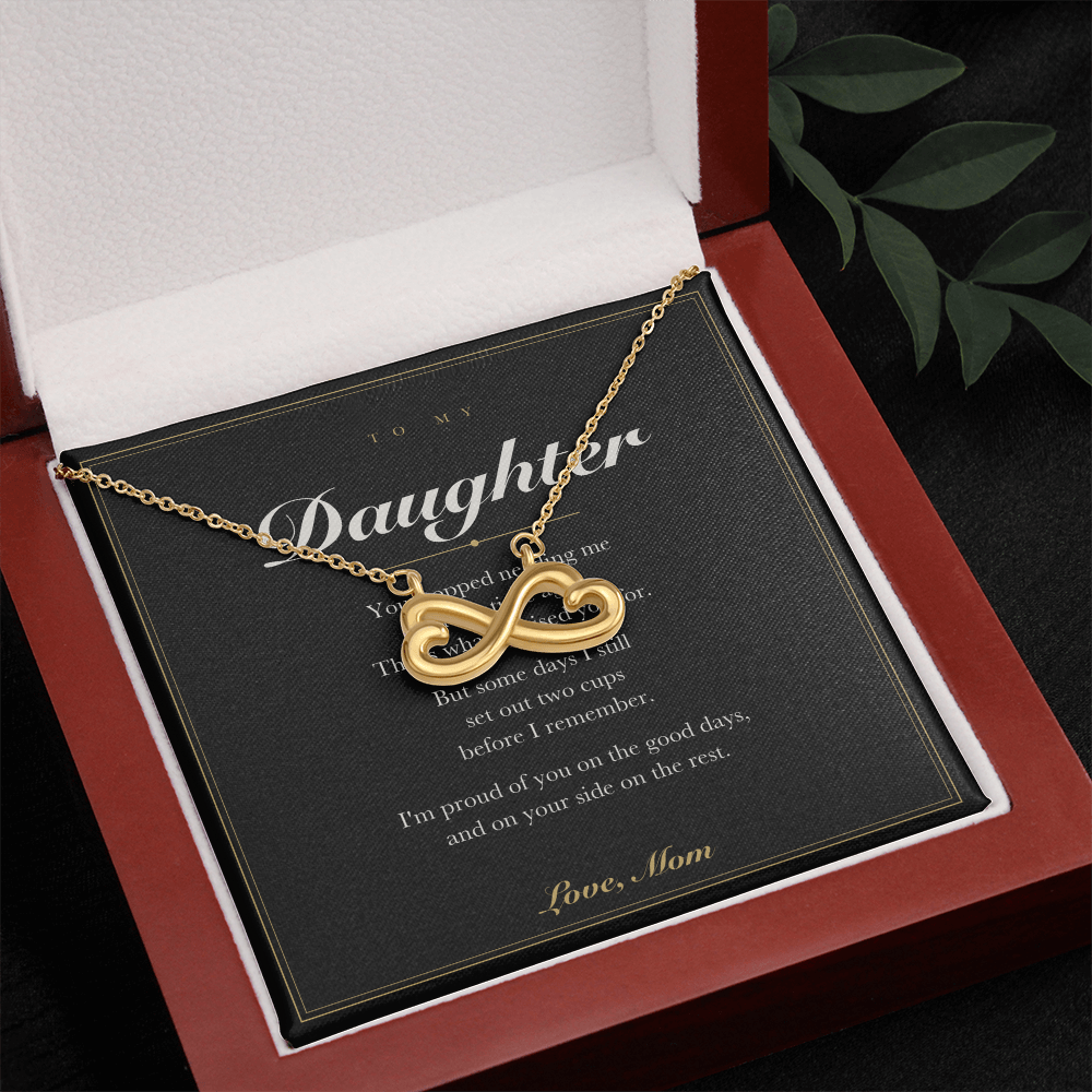 To My Daughter — Endless Love Necklace with Message Card from Mom
