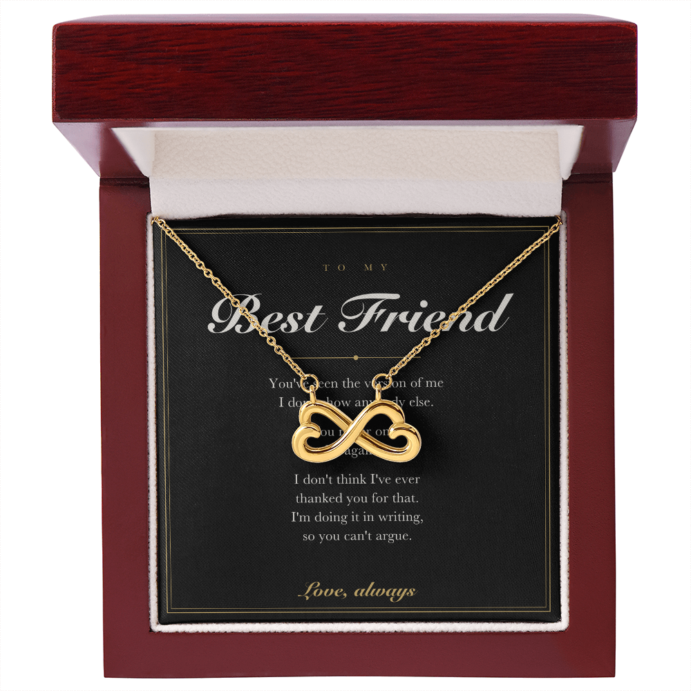 To My Best Friend — Endless Love Necklace with Message Card