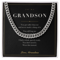 To My Grandson — Cuban Link Chain with Message Card from Grandma