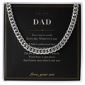 To My Dad — Cuban Link Chain with Message Card from Your Son