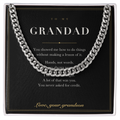 To My Grandad — Cuban Link Chain with Message Card from Your Grandson
