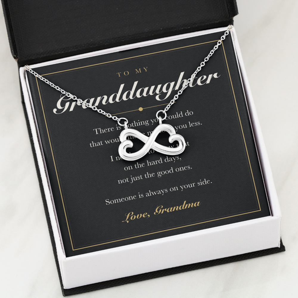 To My Granddaughter — Endless Love Necklace with Message Card from Grandma
