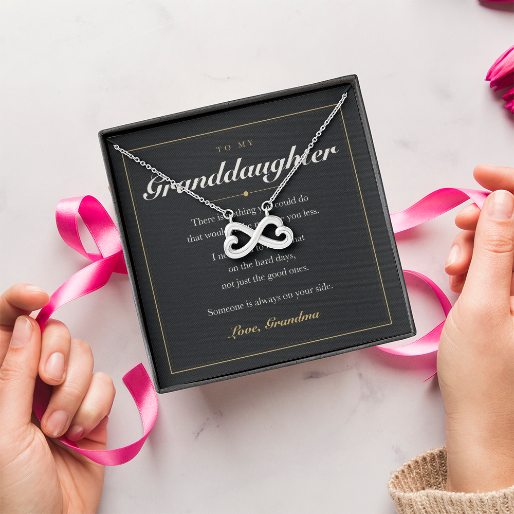 To My Granddaughter — Endless Love Necklace with Message Card from Grandma