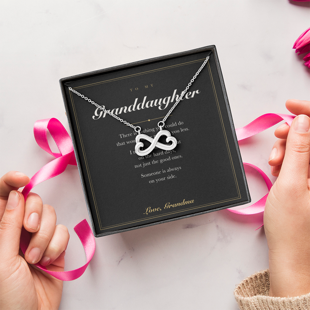 To My Granddaughter — Endless Love Necklace with Message Card from Grandma