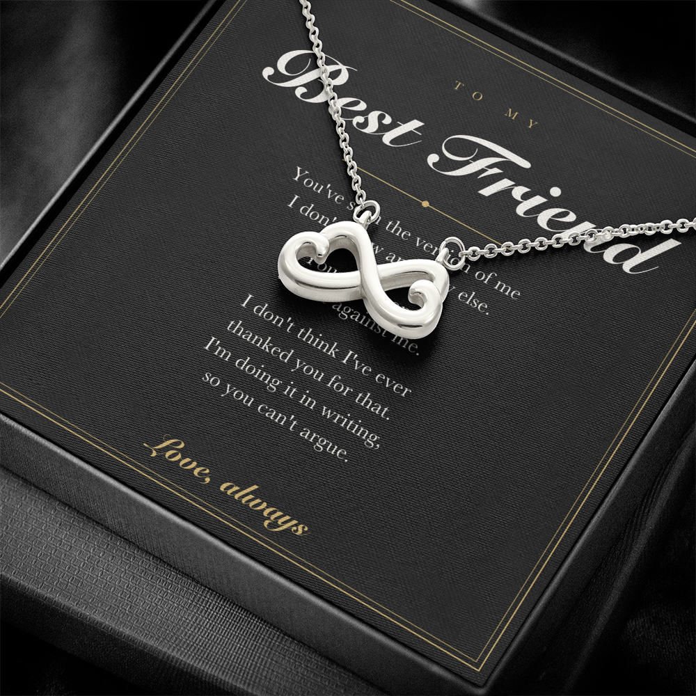 To My Best Friend — Endless Love Necklace with Message Card