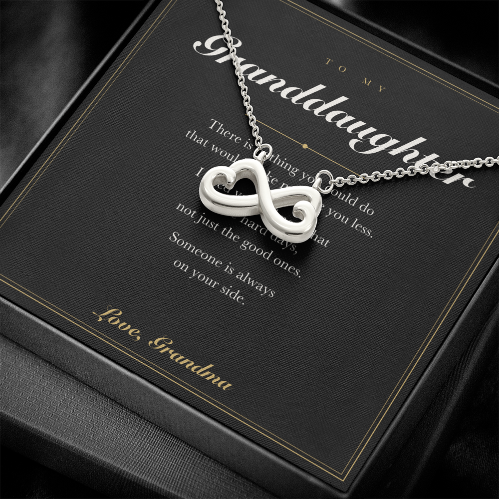 To My Granddaughter — Endless Love Necklace with Message Card from Grandma