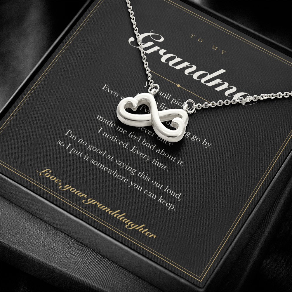 To My Grandma — Endless Love Necklace with Message Card from Your Granddaughter
