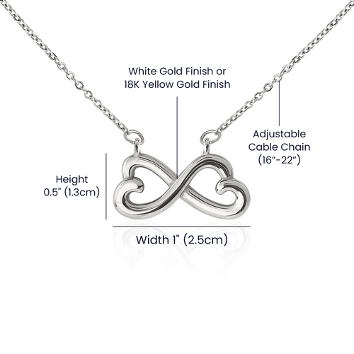 To My Granddaughter — Endless Love Necklace with Message Card from Grandma