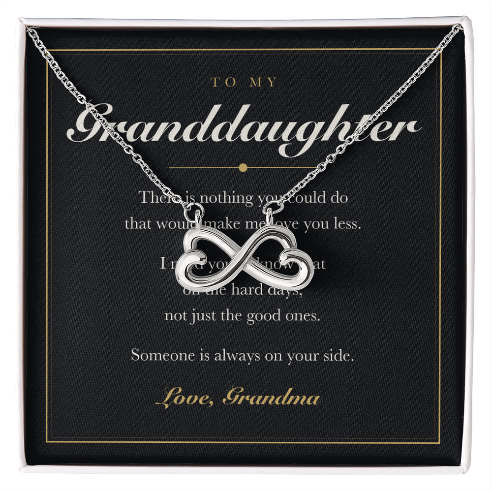 To My Granddaughter — Endless Love Necklace with Message Card from Grandma