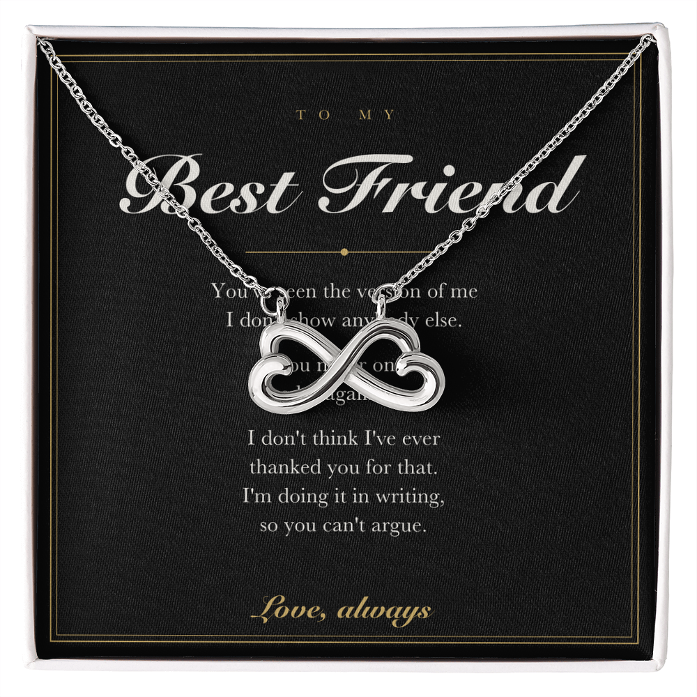To My Best Friend — Endless Love Necklace with Message Card