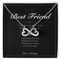 To My Best Friend — Endless Love Necklace with Message Card