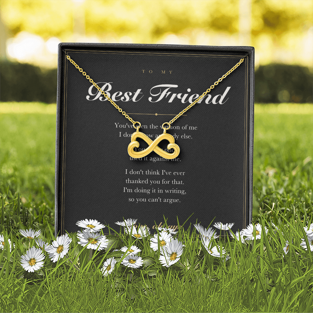 To My Best Friend — Endless Love Necklace with Message Card