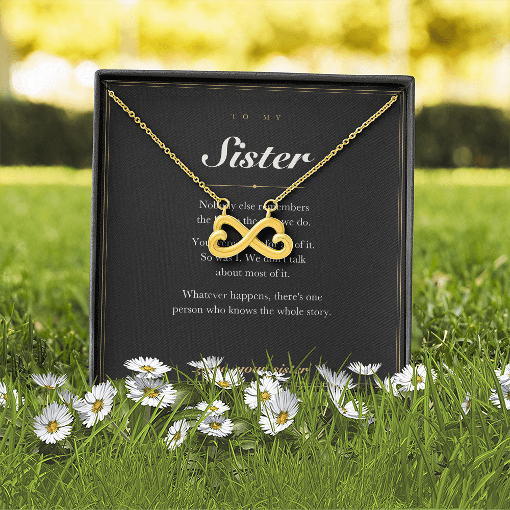 To My Sister — Endless Love Necklace with Message Card