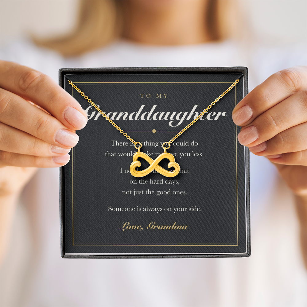 To My Granddaughter — Endless Love Necklace with Message Card from Grandma