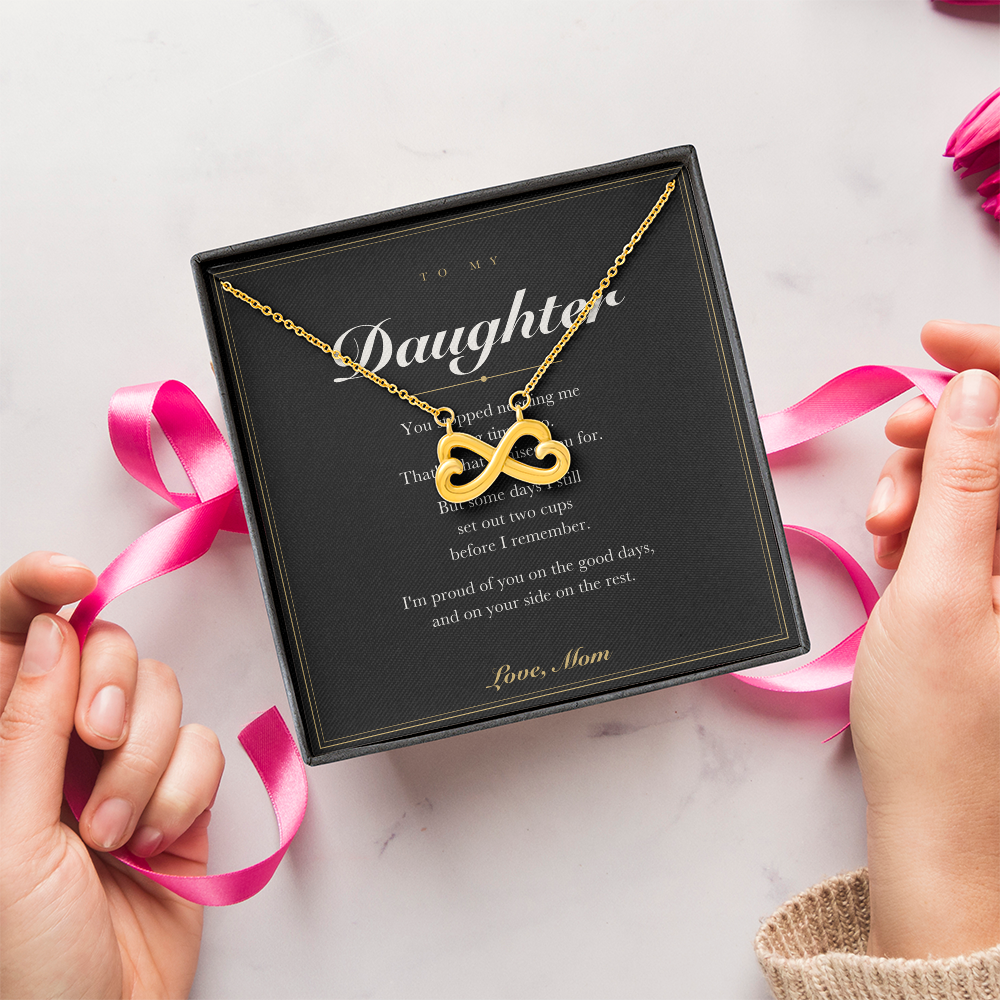 To My Daughter — Endless Love Necklace with Message Card from Mom