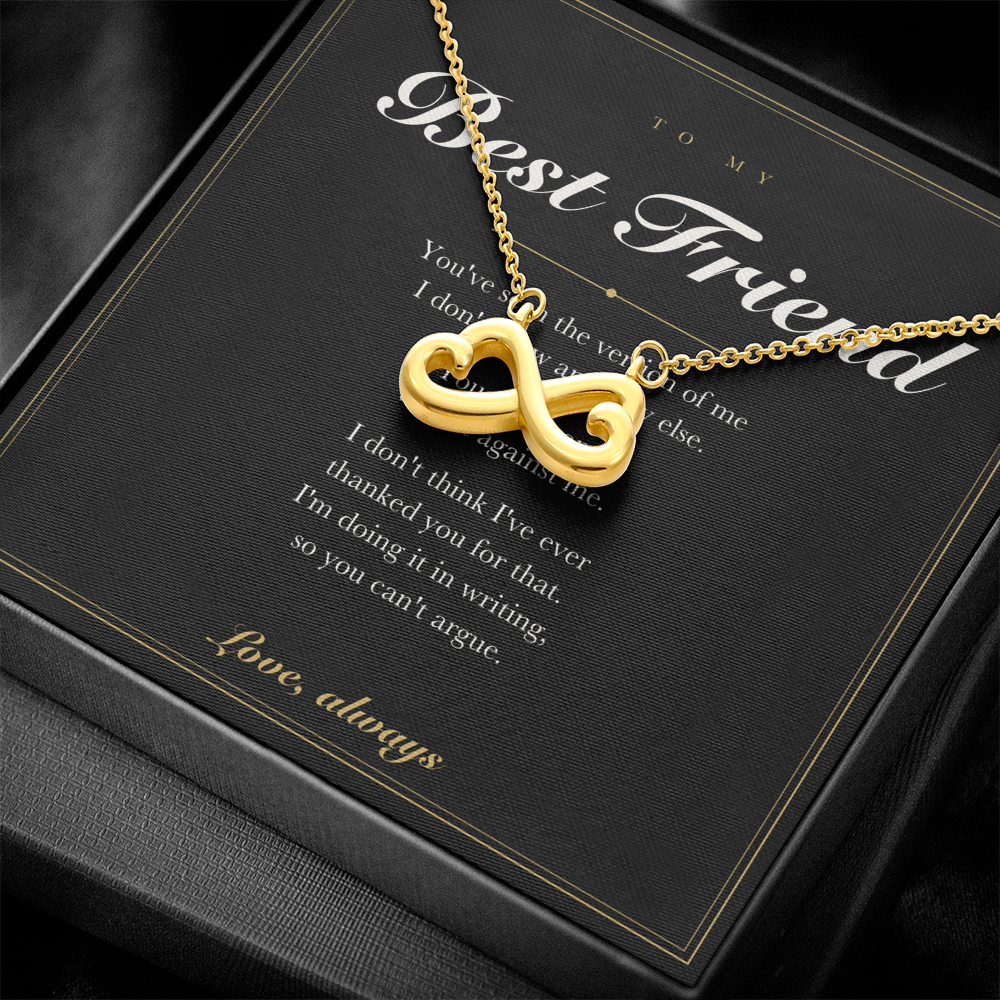 To My Best Friend — Endless Love Necklace with Message Card