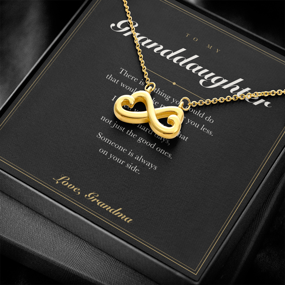 To My Granddaughter — Endless Love Necklace with Message Card from Grandma