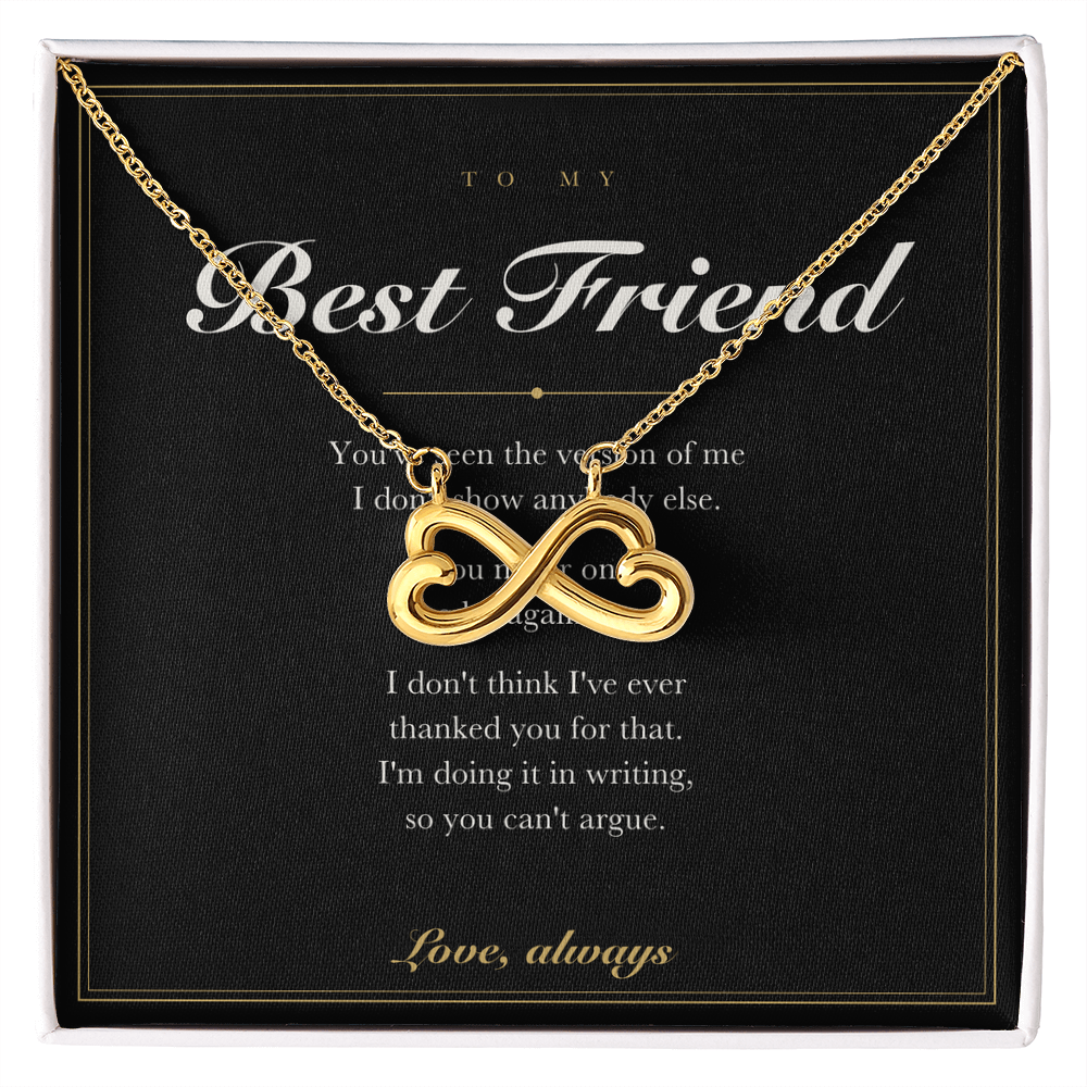 To My Best Friend — Endless Love Necklace with Message Card