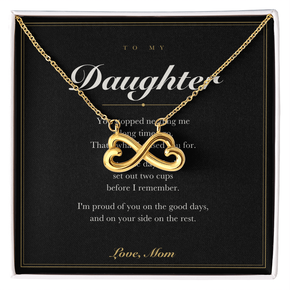 To My Daughter — Endless Love Necklace with Message Card from Mom